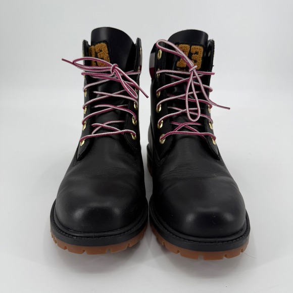Timberland Heritage 6" Black Leather Waterproof Boots Womens Size 10 Lug Sole - Picture 2 of 10